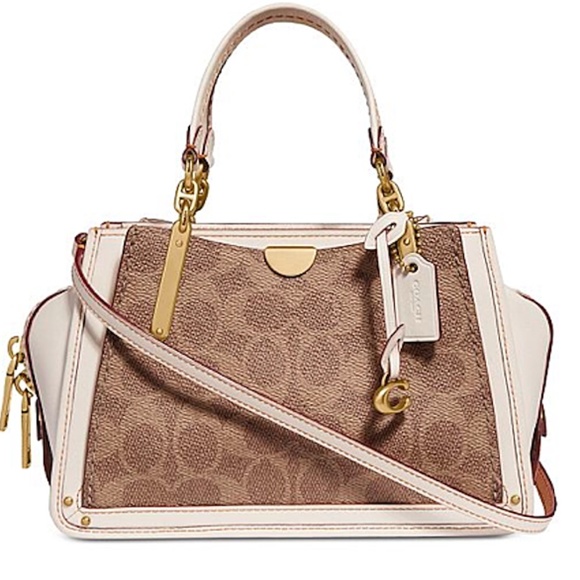 NWT Coach Signature Dreamer 21 Mini Satchel Tan-Chalk-Gold 54117 Original Pkg